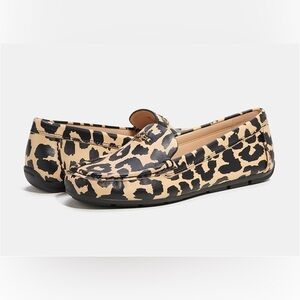 Brand new Coach Marley Leather Leopard Print Loafers size 9
